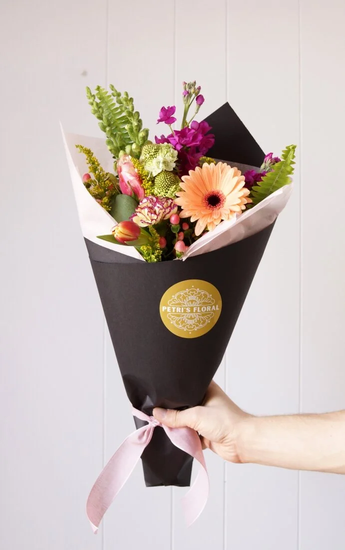 Paper sale wrapped flowers